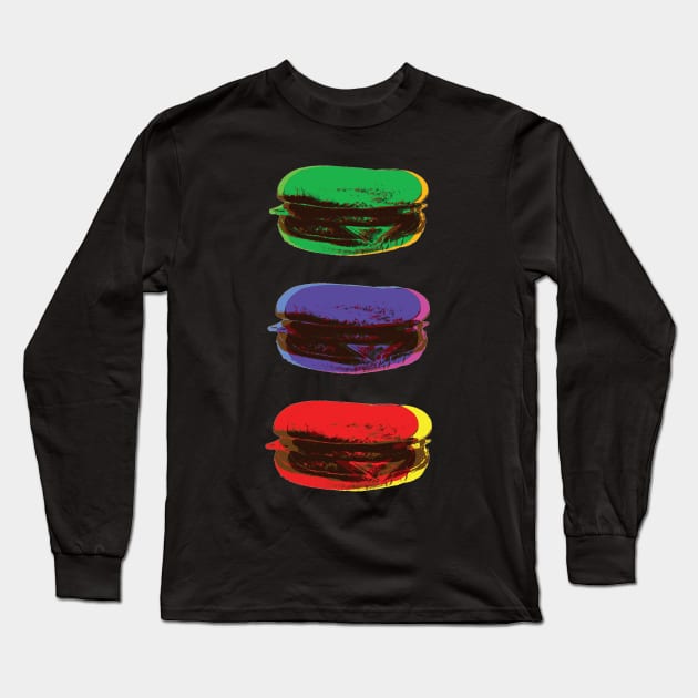 Trashy Pop Art Burger Pop Art Long Sleeve T-Shirt by DANPUBLIC